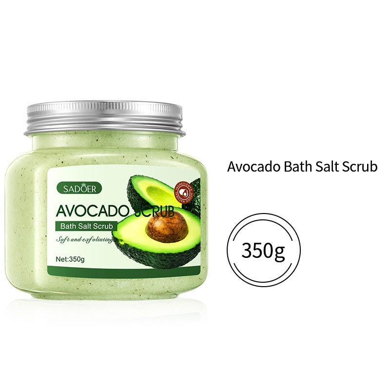 Crème exfoliante au sel de bain aux fruits, soin du corps exfoliant